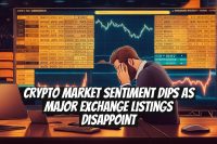Crypto Market Sentiment Dips as Major Exchange Listings Disappoint