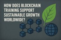 How does blockchain training support sustainable growth worldwide?