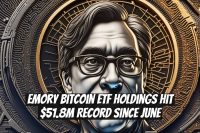 Emory Bitcoin ETF holdings hit $51.8M record since June