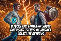 Bitcoin and Ethereum Show Diverging Trends as Market Volatility Returns