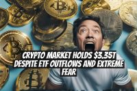 Crypto Market Holds $3.35T Despite ETF Outflows and Extreme Fear