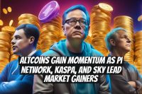 Altcoins Gain Momentum as Pi Network, Kaspa, and Sky Lead Market Gainers