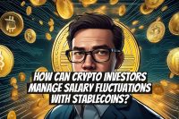 How can crypto investors manage salary fluctuations with stablecoins?
