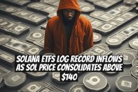 Solana ETFs log record inflows as SOL price consolidates above $140