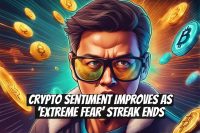 Crypto Sentiment Improves as ‘Extreme Fear’ Streak Ends