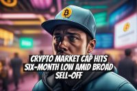 Crypto market cap hits six-month low amid broad sell-off