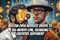 Bitcoin open interest drops to six-month low, signaling cautious sentiment