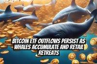 Bitcoin ETF outflows persist as whales accumulate and retail retreats