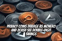 Privacy coins diverge as Monero and Zcash see double-digit swings