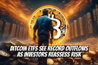 Bitcoin ETFs see record outflows as investors reassess risk