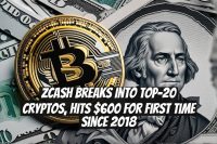 Zcash breaks into top-20 cryptos, hits $600 for first time since 2018