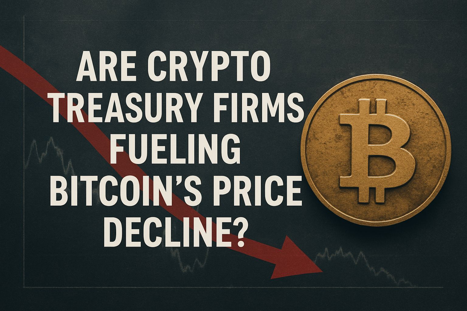 Are crypto treasury firms fueling Bitcoin’s price decline?
