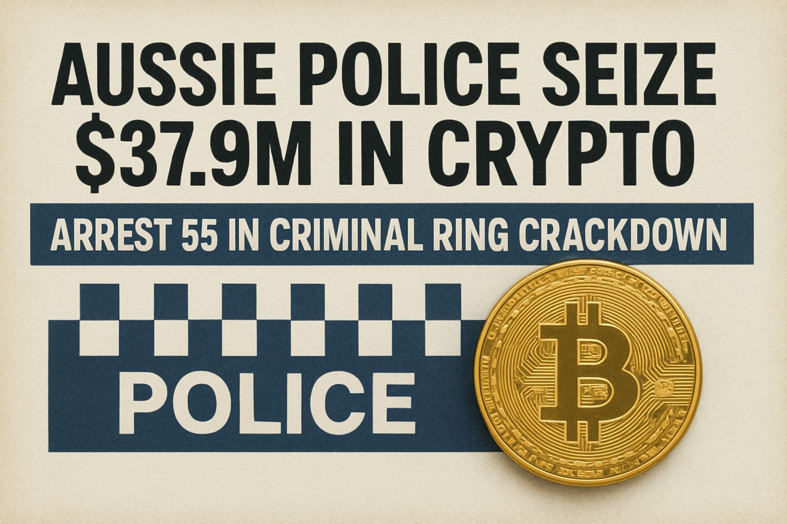 Aussie Police Seize $37.9M in Crypto, Arrest 55 in Criminal Ring Crackdown