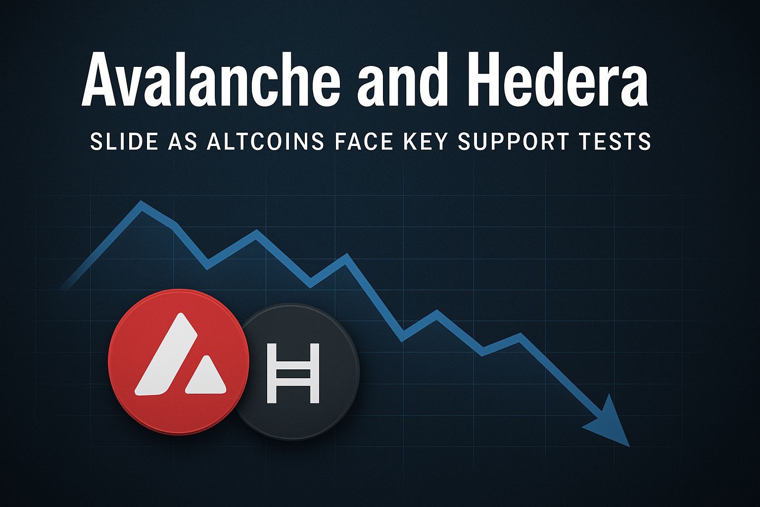 Avalanche and Hedera Slide as Altcoins Face Key Support Tests