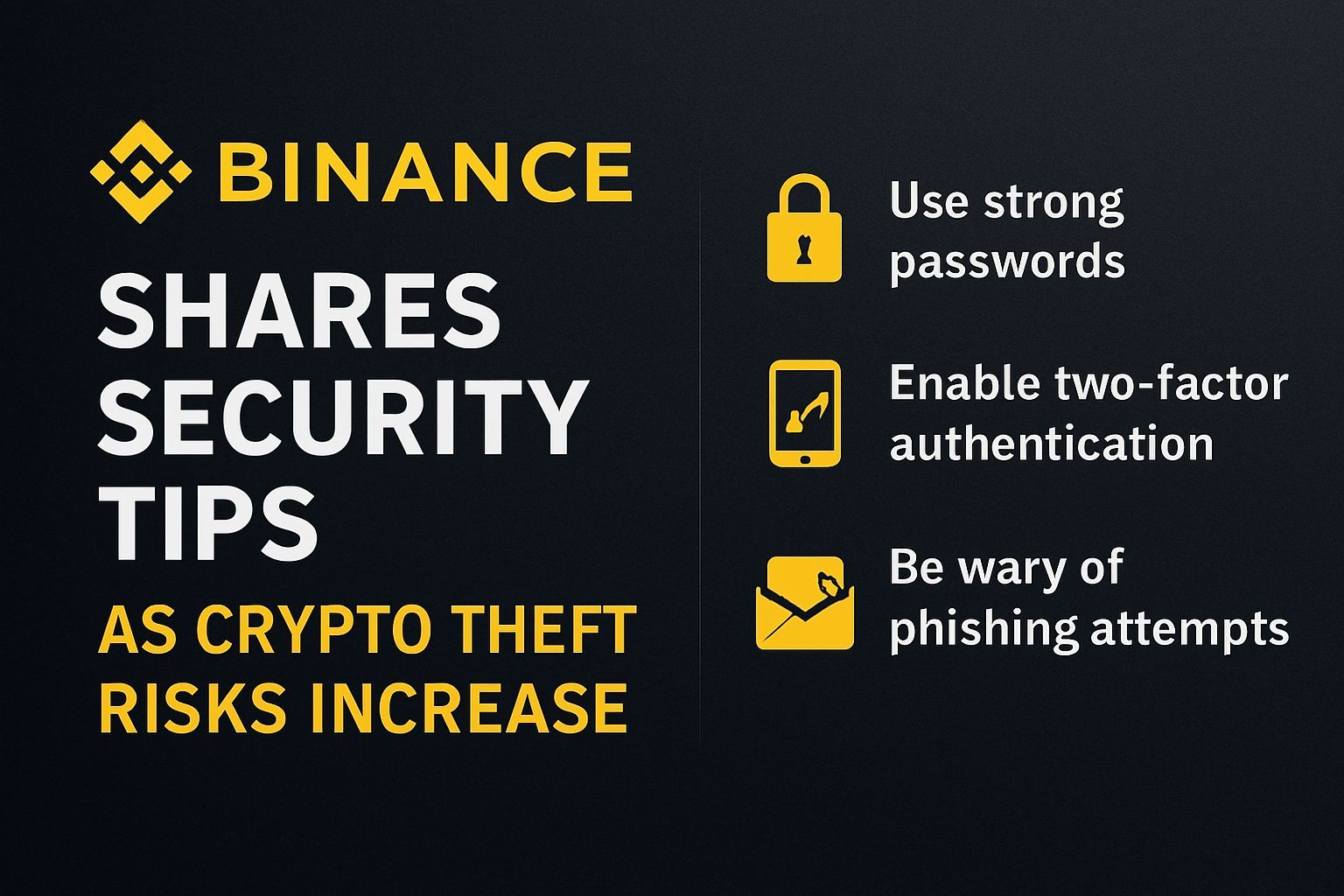 Binance Shares Security Tips as Crypto Theft Risks Increase