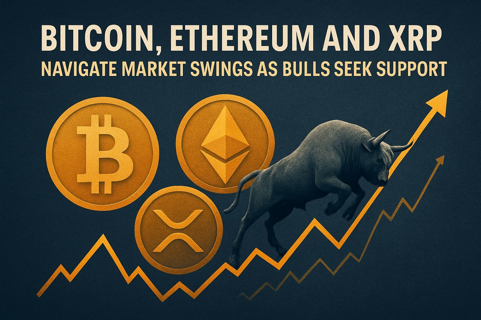 Bitcoin, Ethereum, and XRP Navigate Market Swings as Bulls Seek Support