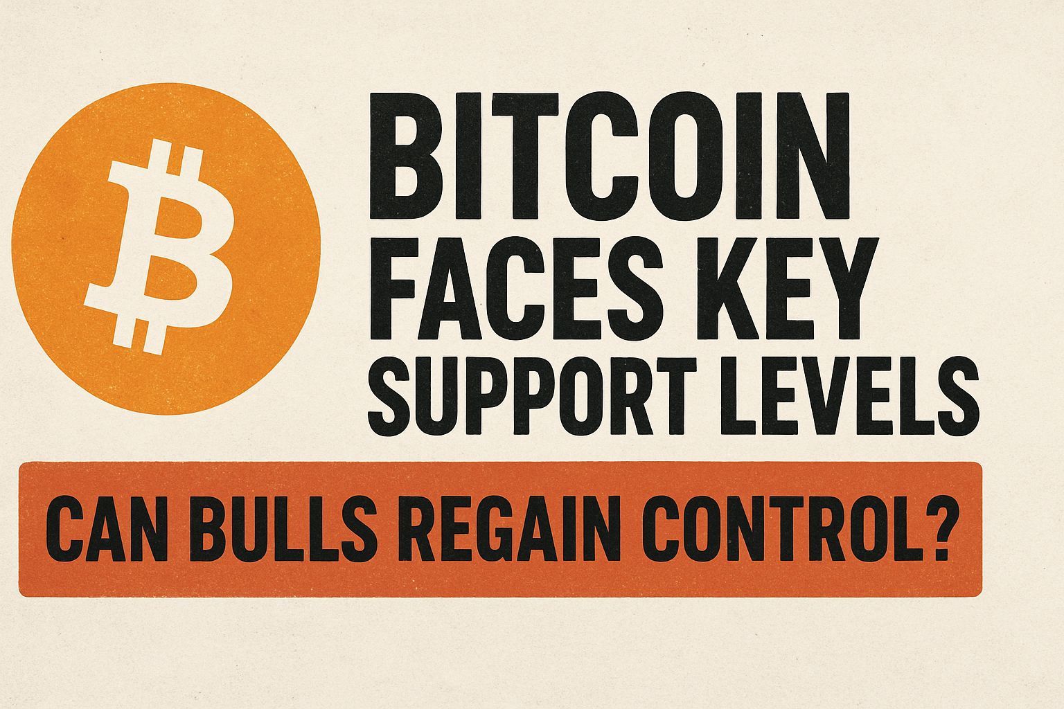 Bitcoin Faces Key Support Levels—Can Bulls Regain Control?