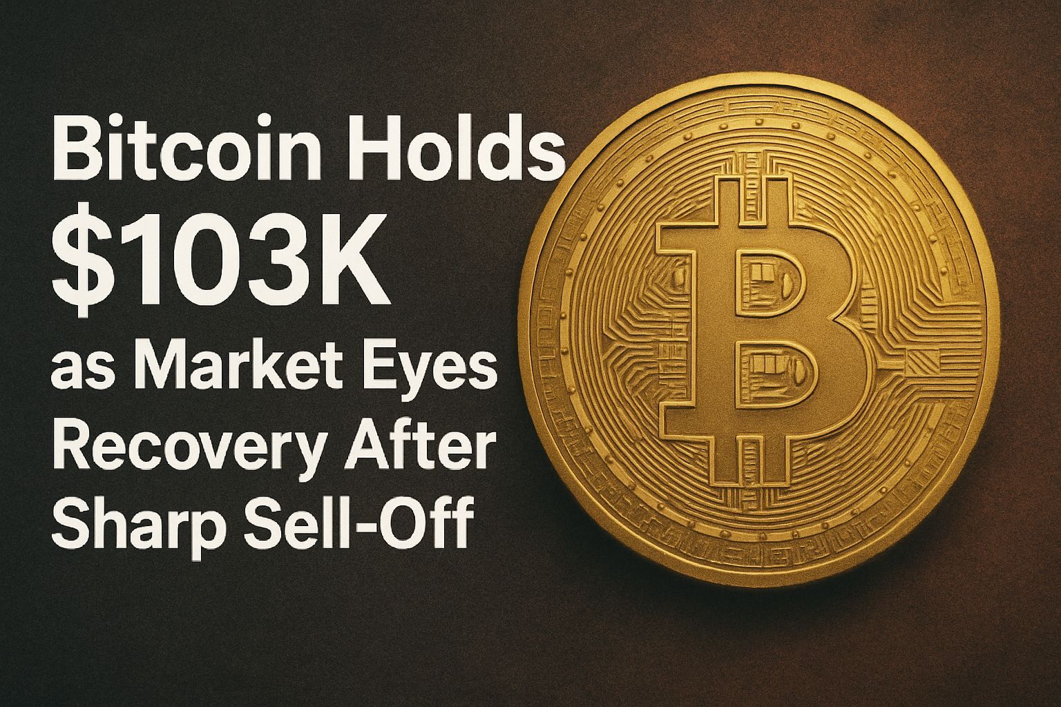 Bitcoin Holds $103K as Market Eyes Recovery After Sharp Sell-Off