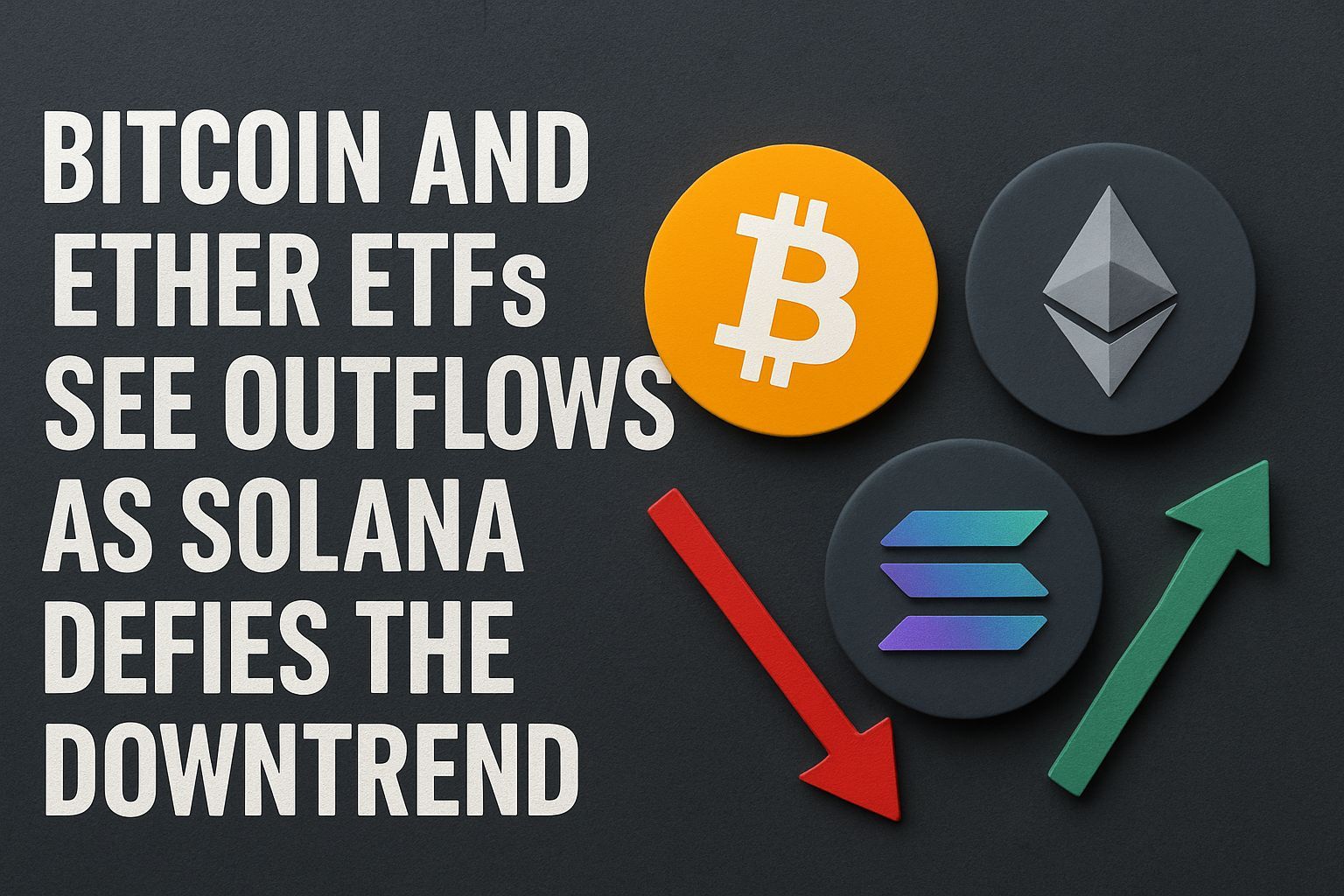 Bitcoin and Ether ETFs see outflows as Solana defies the downtrend