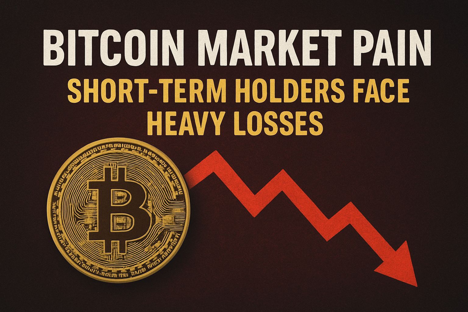 Bitcoin market pain: Short-term holders face heavy losses
