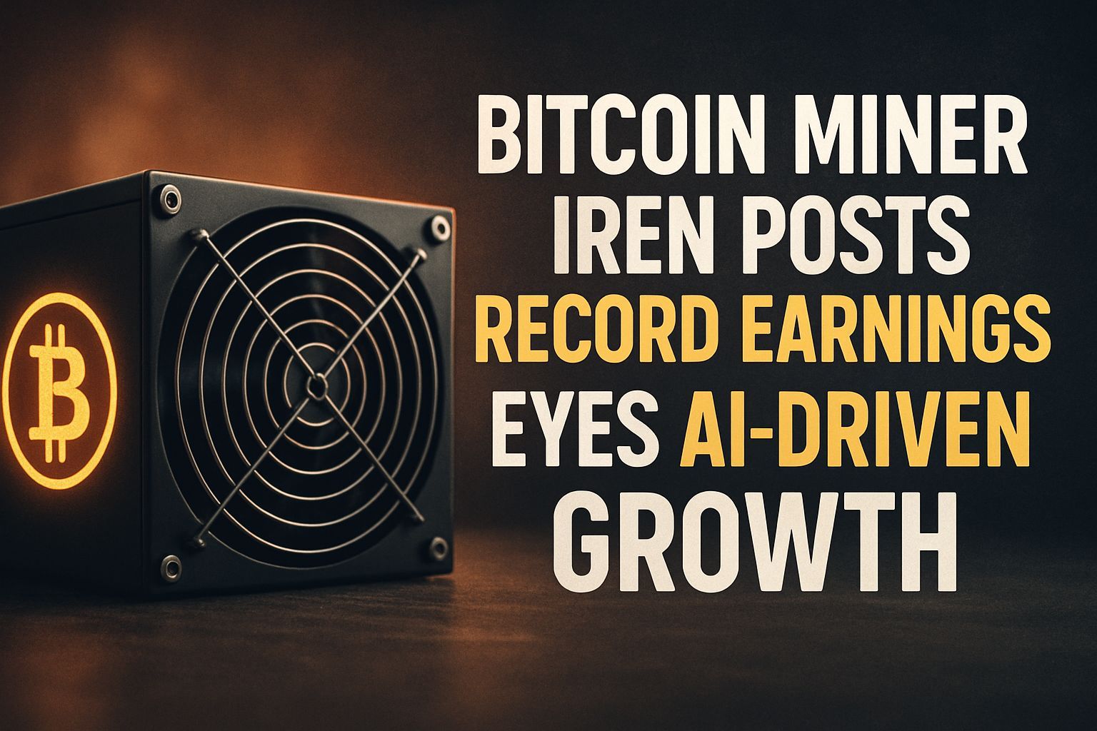 Bitcoin miner IREN posts record earnings, eyes AI-driven growth