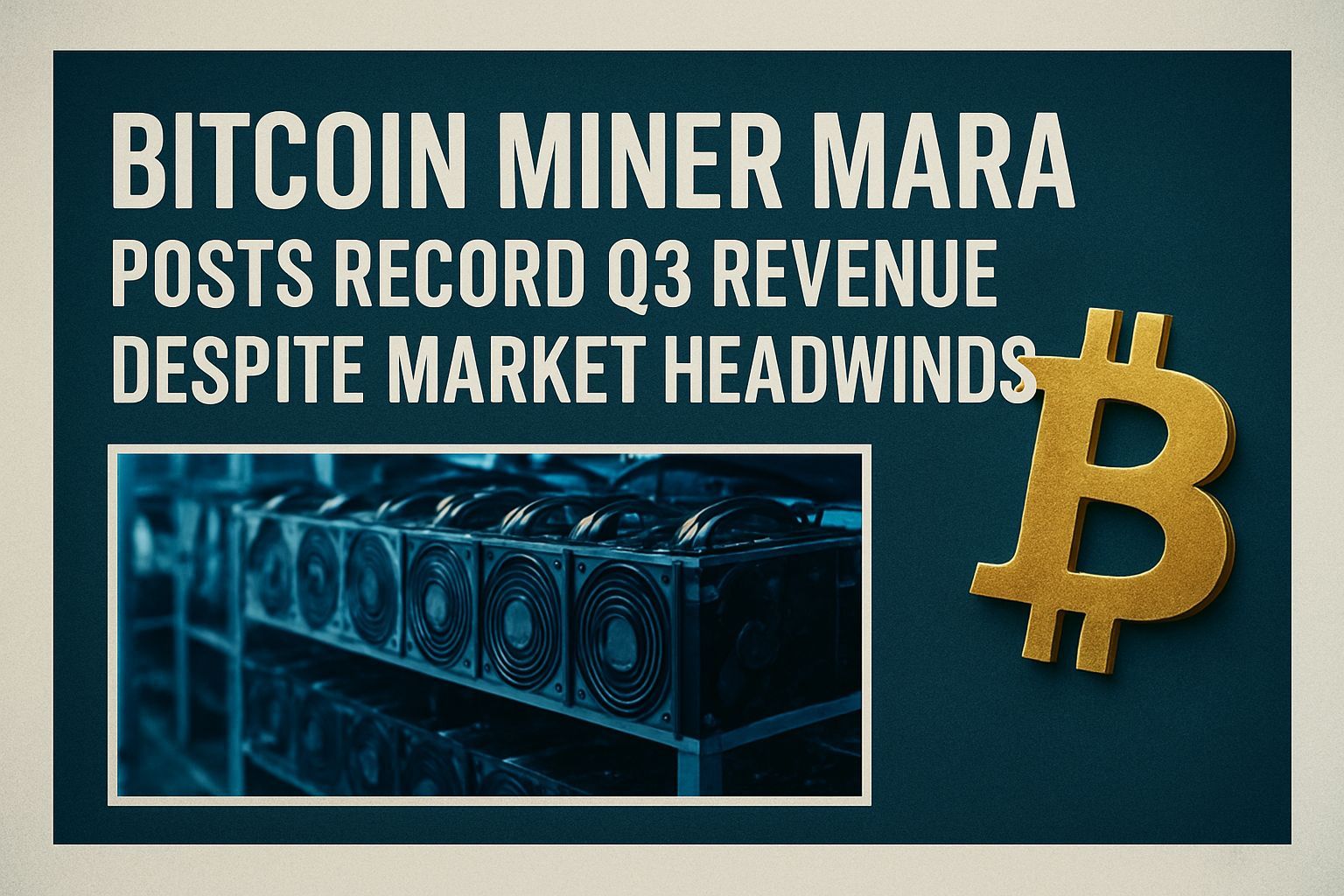 Bitcoin miner MARA posts record Q3 revenue despite market headwinds