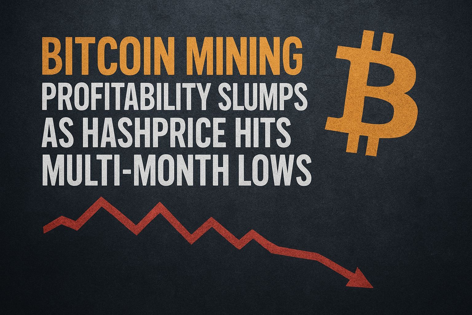 Bitcoin mining profitability slumps as hashprice hits multi-month lows