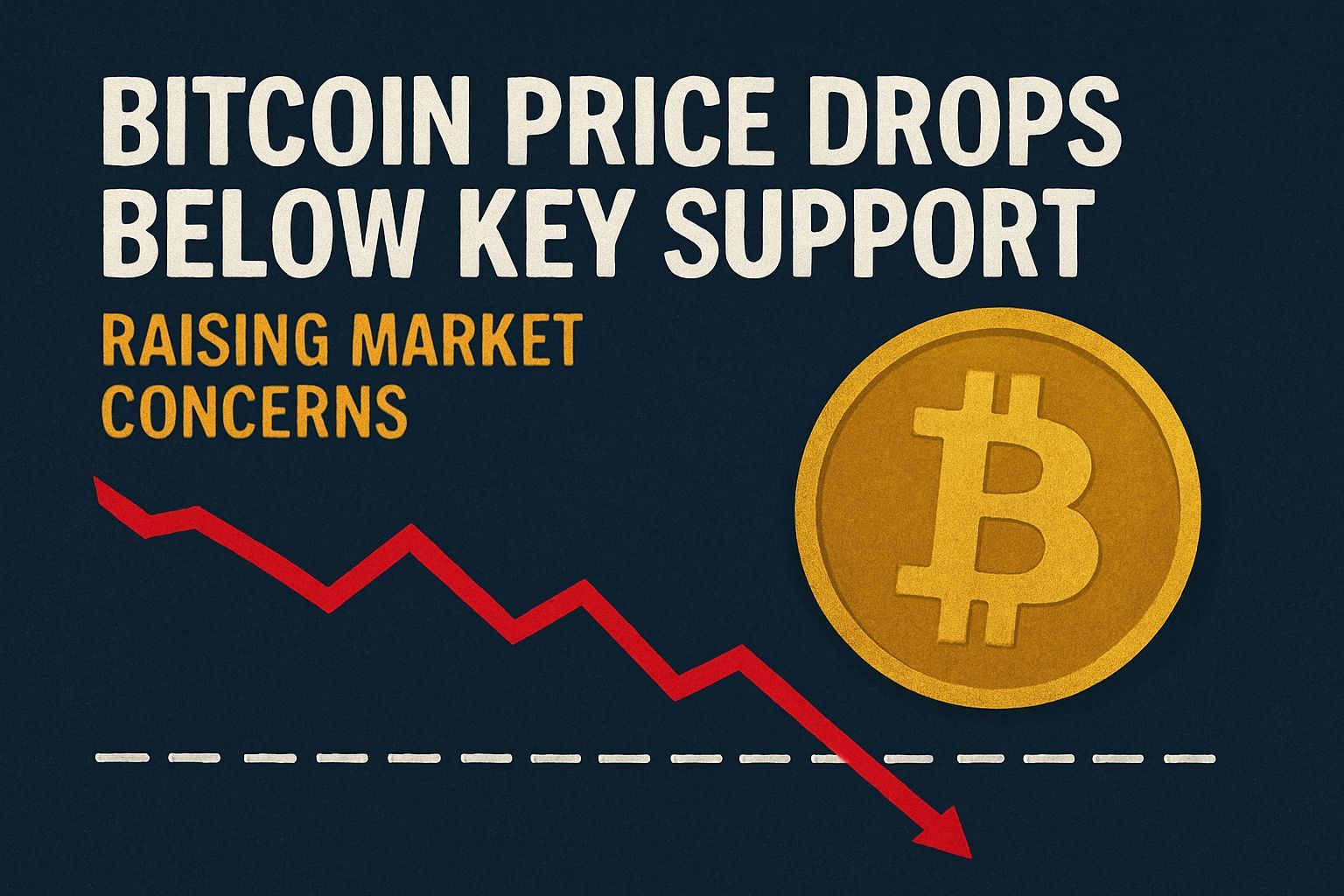 Bitcoin price drops below key support, raising market concerns