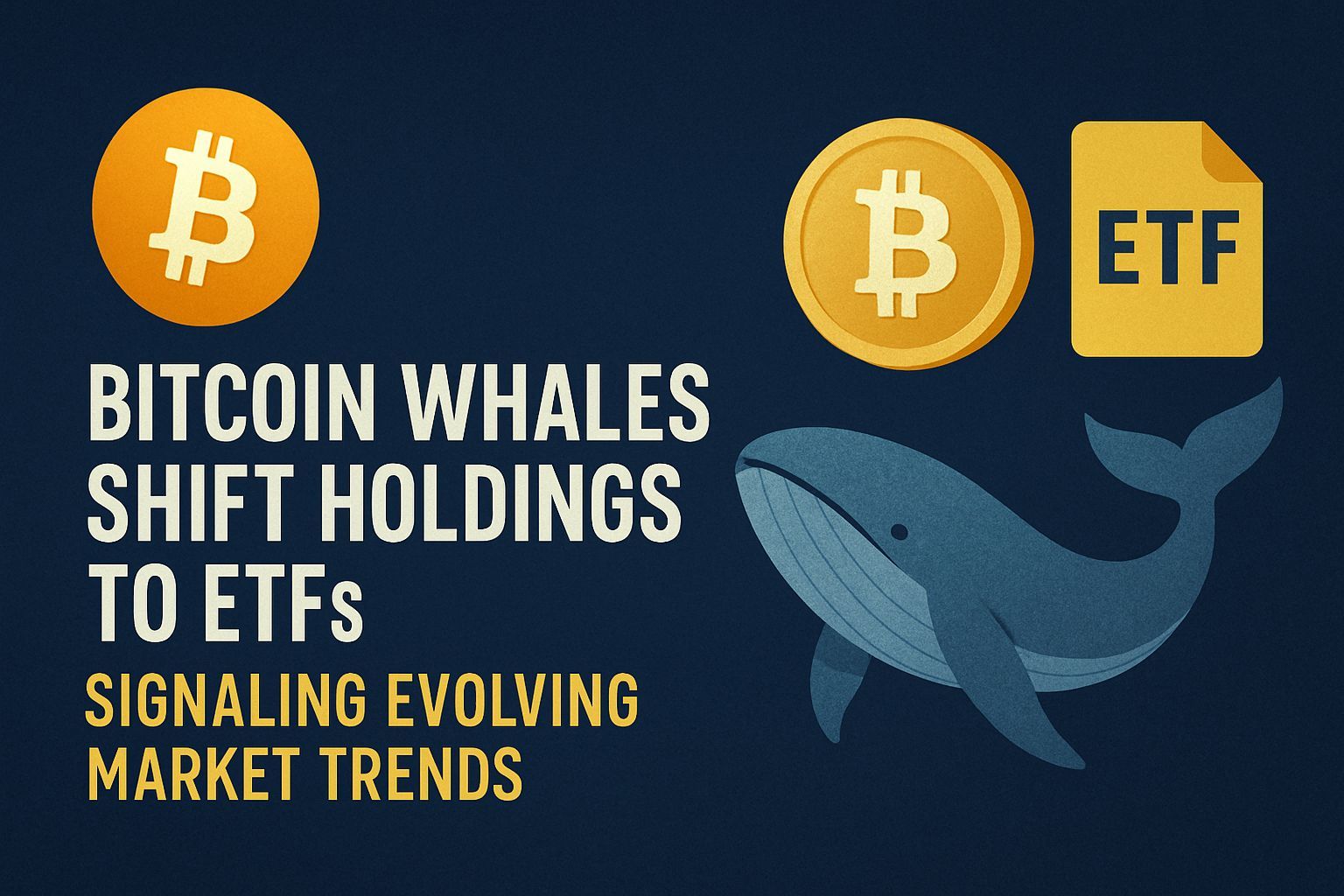 Bitcoin whales shift holdings to ETFs, signaling evolving market trends