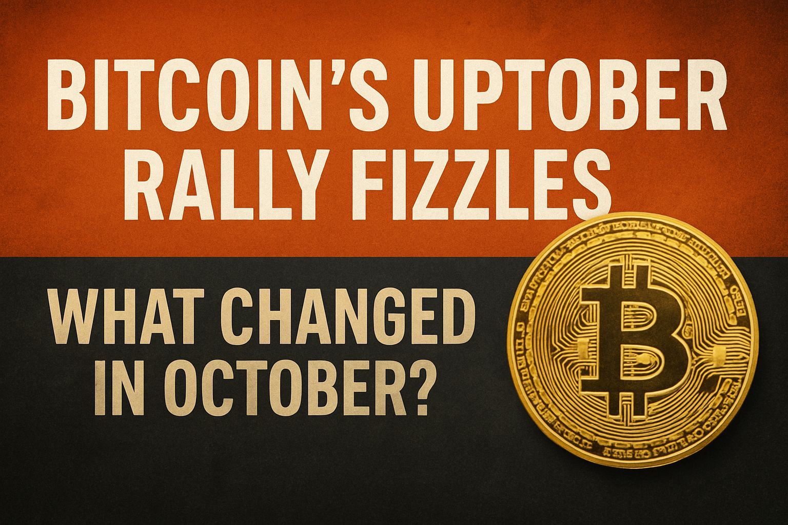 Bitcoin’s Uptober Rally Fizzles: What Changed in October?