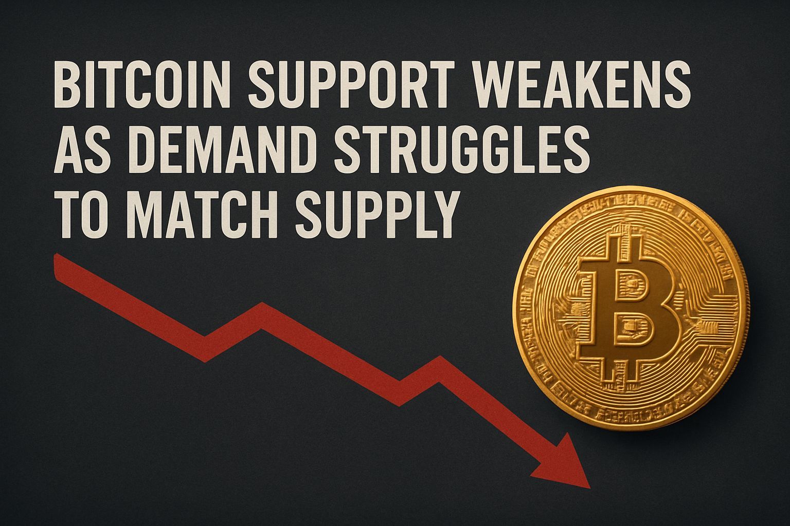 Bitcoin’s support weakens as demand struggles to match supply