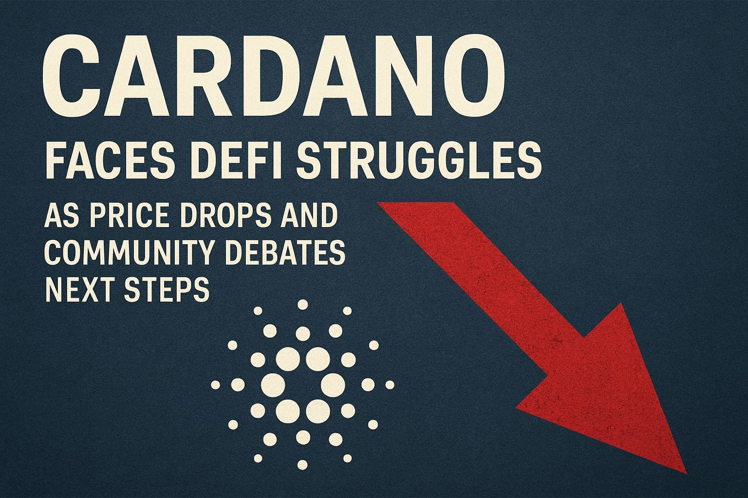 Cardano Faces DeFi Struggles as Price Drops and Community Debates Next Steps