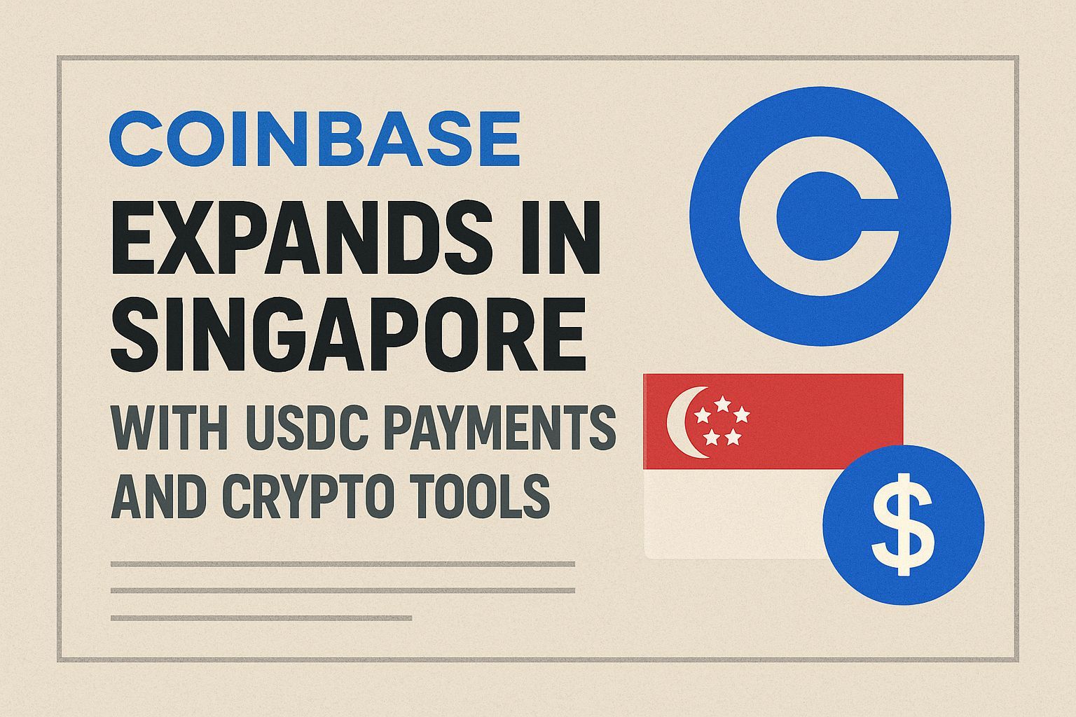 Coinbase Expands in Singapore With USDC Payments and Crypto Tools