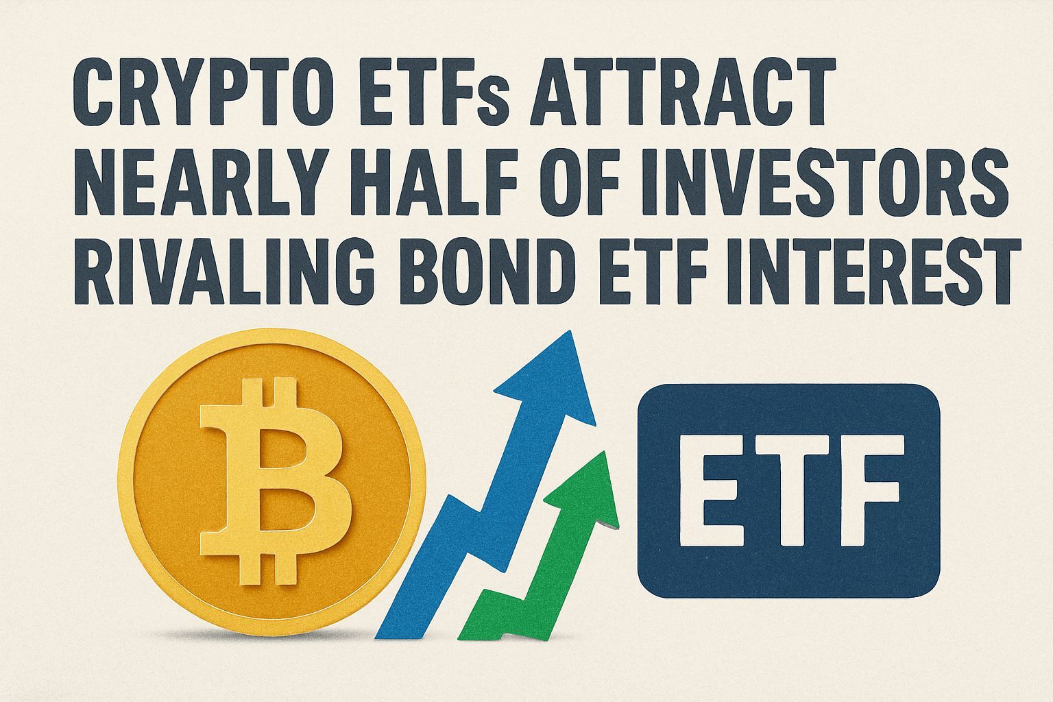 Crypto ETFs attract nearly half of investors, rivaling bond ETF interest