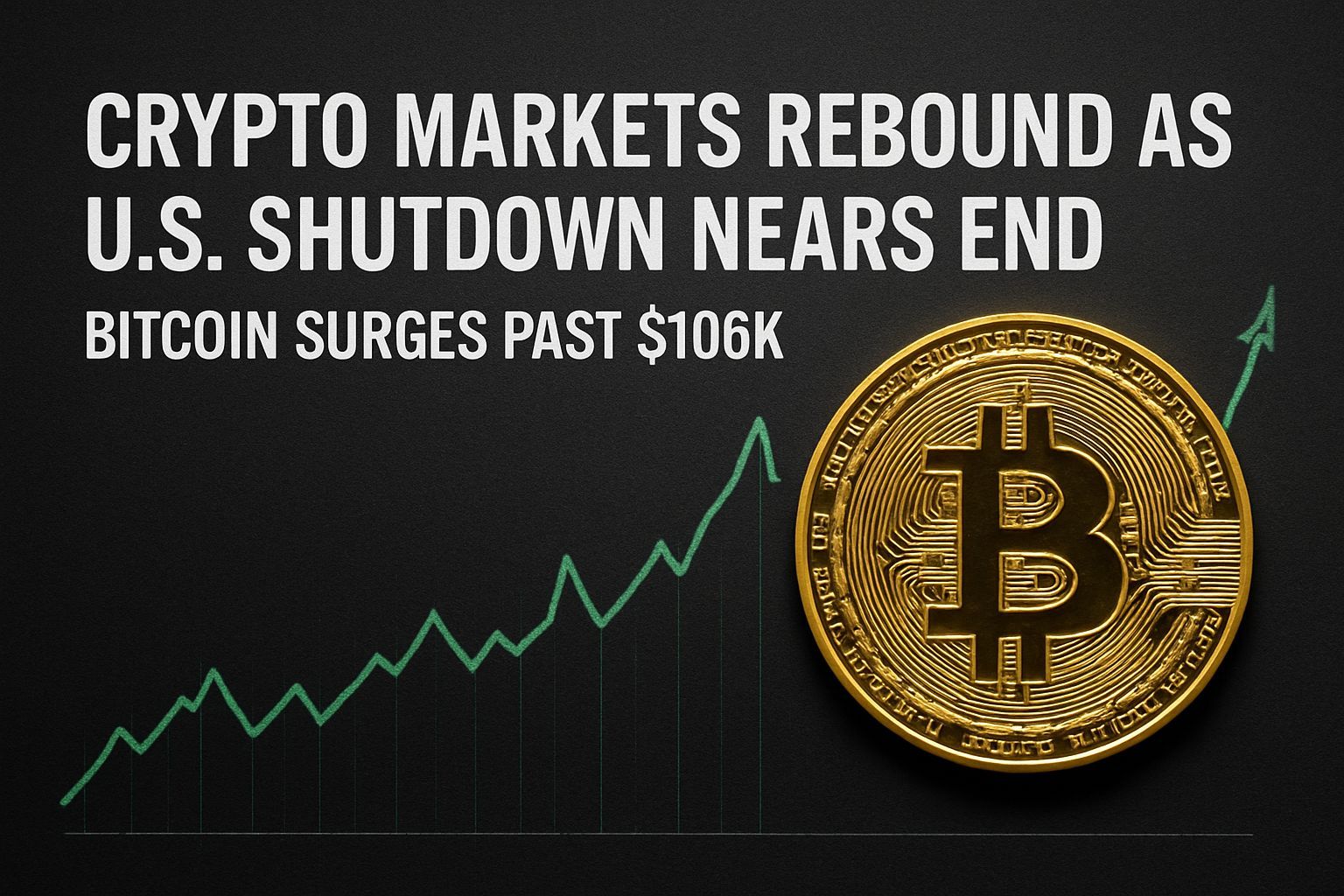 Crypto Markets Rebound as US Shutdown Nears End, Bitcoin Surges Past $106K