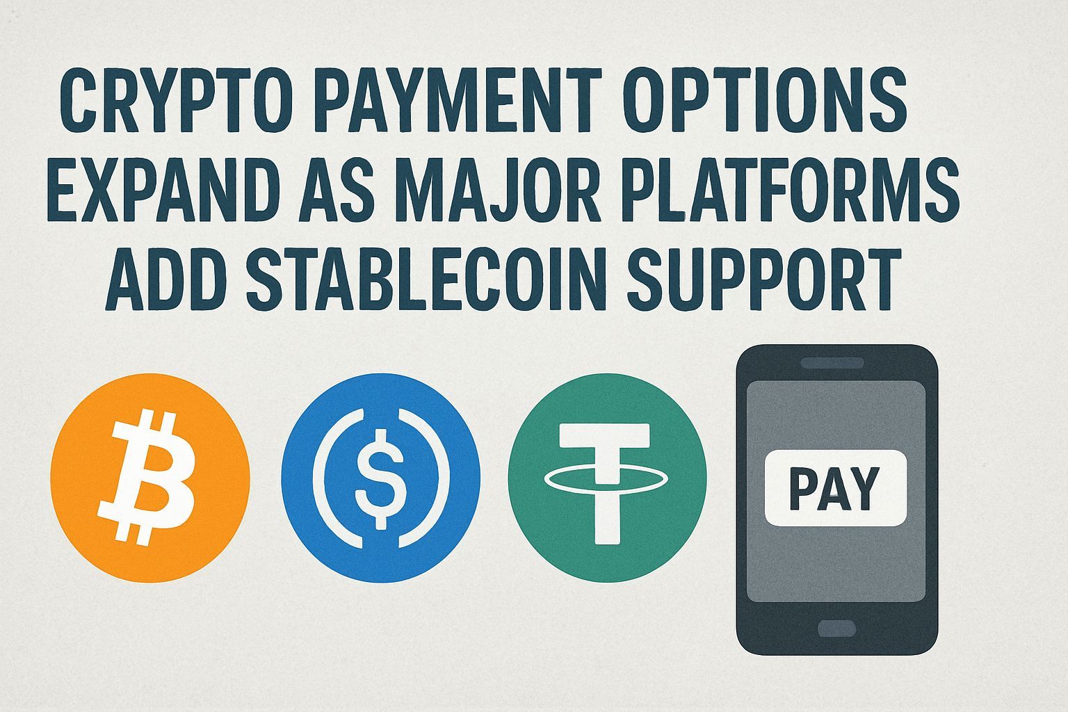 Crypto Payment Options Expand as Major Platforms Add Stablecoin Support
