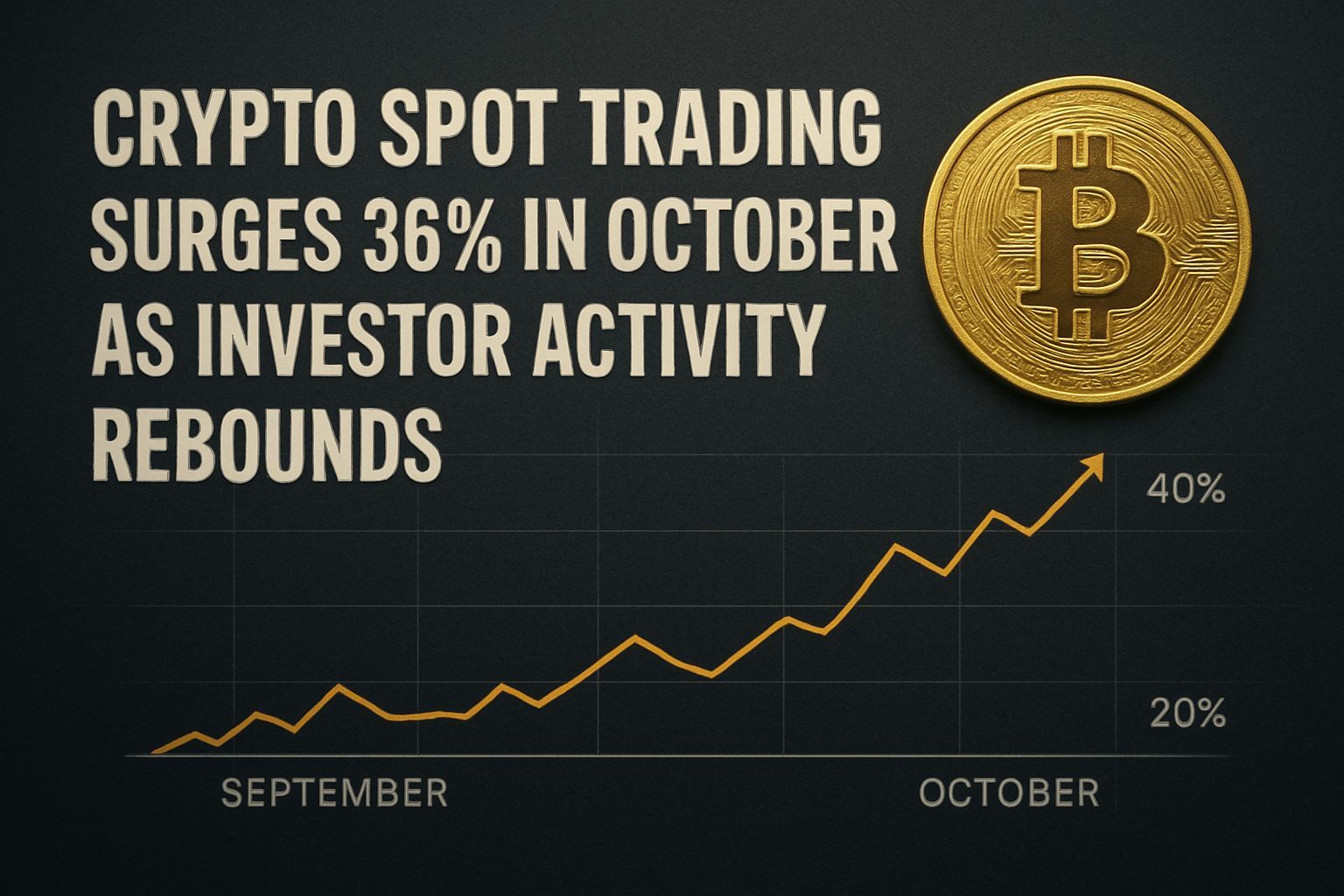 Crypto spot trading surges 36% in October as investor activity rebounds