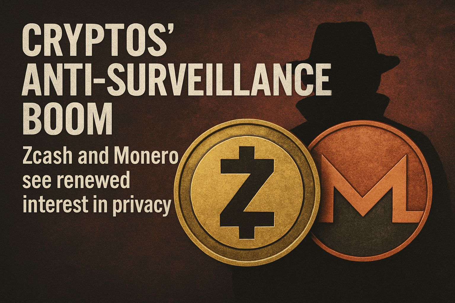 Crypto’s anti-surveillance boom: Zcash and Monero see renewed interest in privacy
