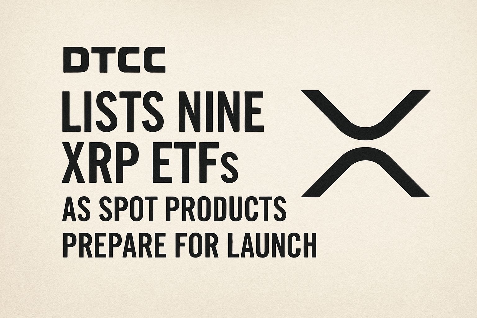 DTCC Lists Nine XRP ETFs as Spot Products Prepare for Launch