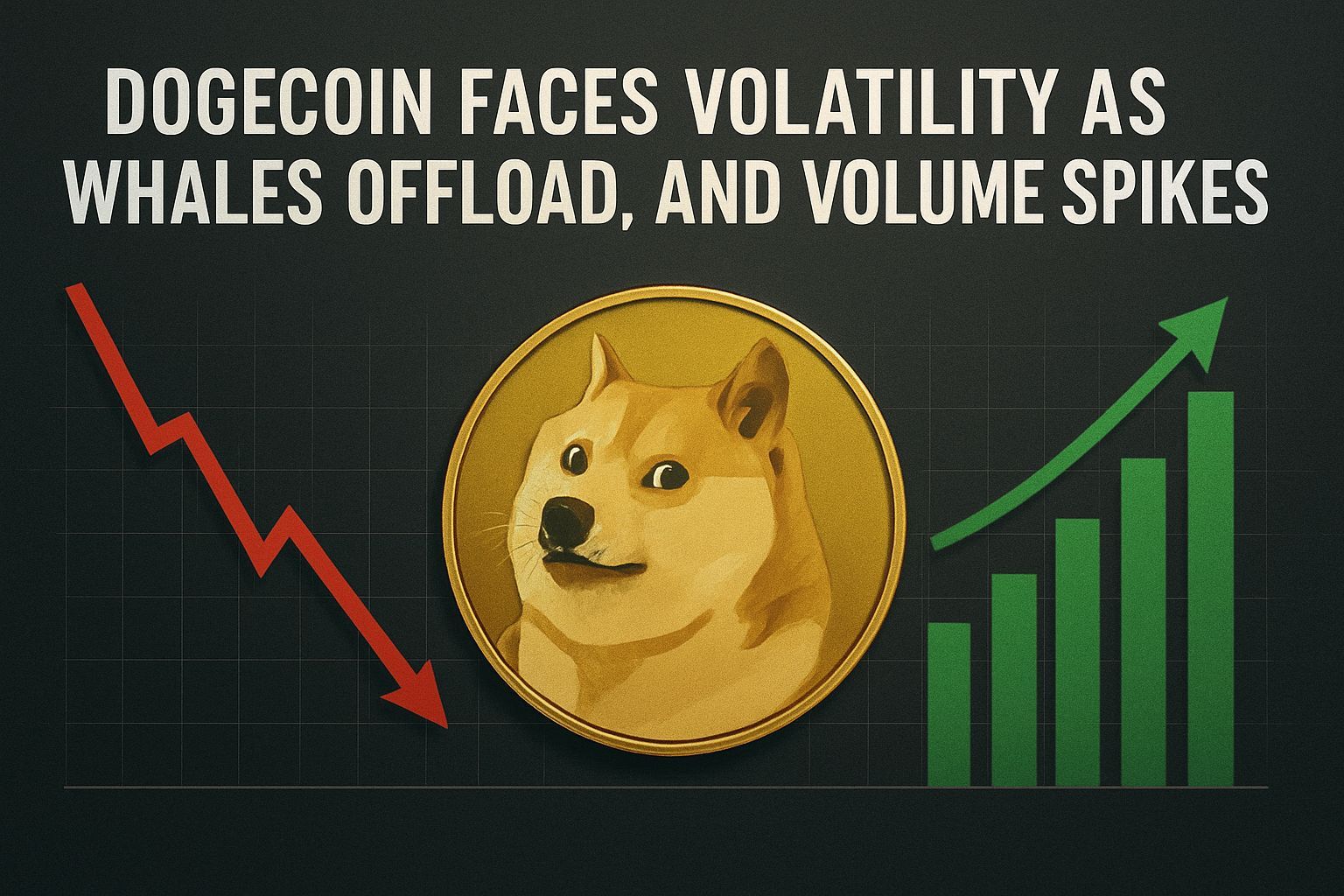 Dogecoin faces volatility as whales offload and volume spikes