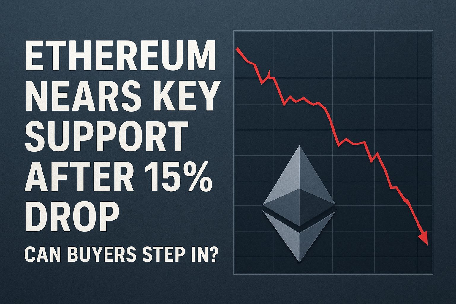 Ethereum nears key support after 15% drop—can buyers step in?