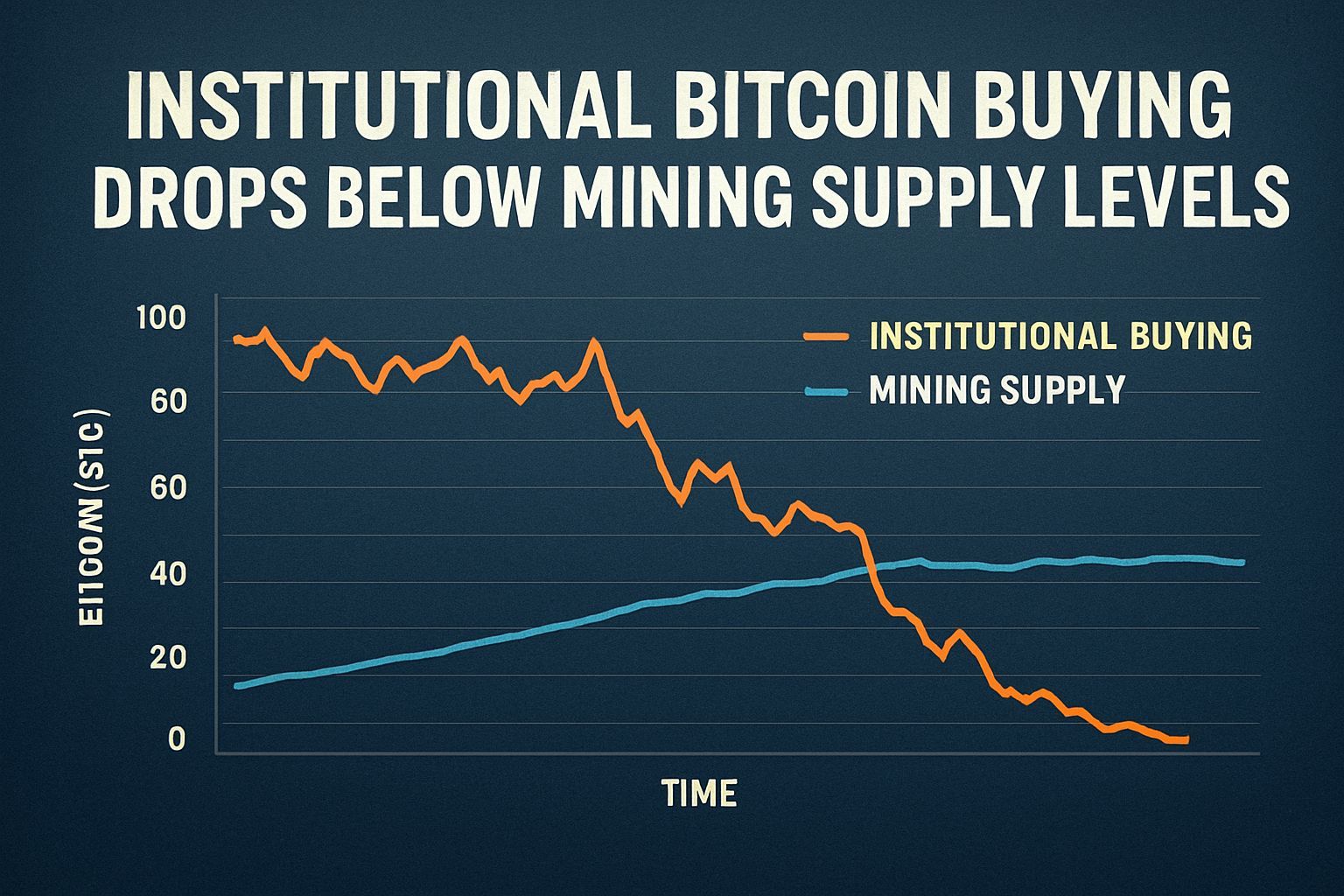 Institutional Bitcoin Buying Drops Below Mining Supply Levels