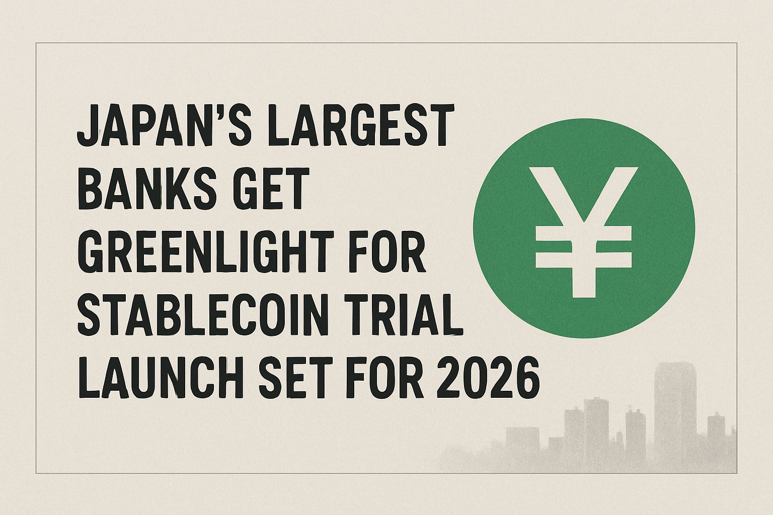 Japan’s largest banks get greenlight for stablecoin trial, launch set for 2026