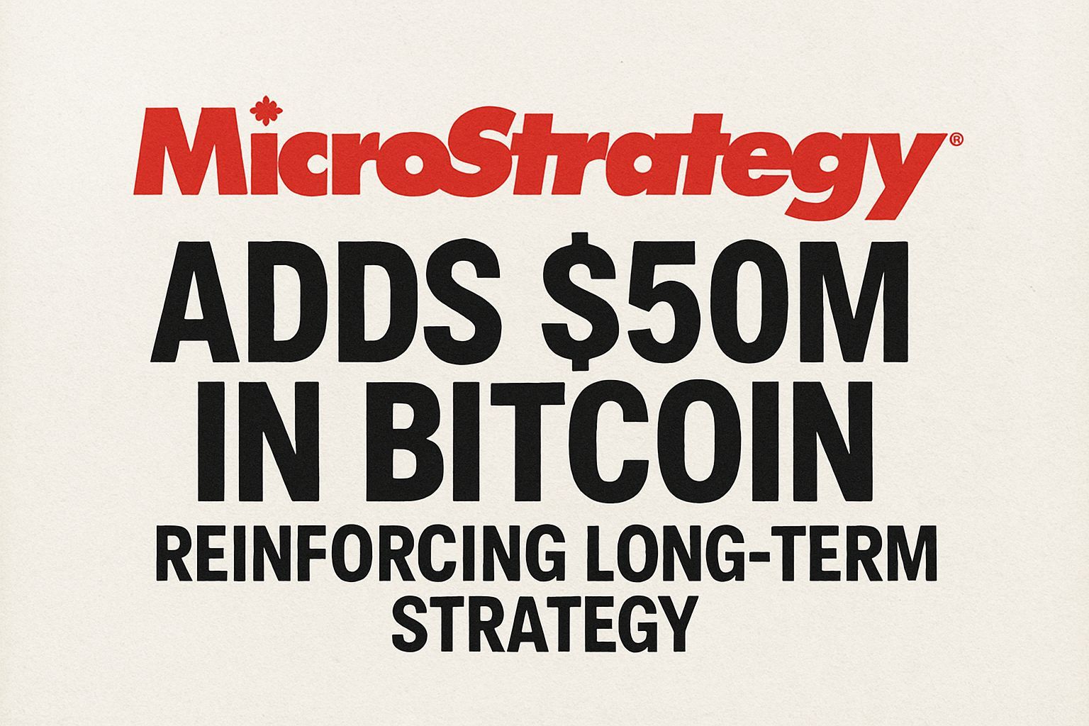 MicroStrategy Adds $50M in Bitcoin, Reinforcing Long-Term Strategy