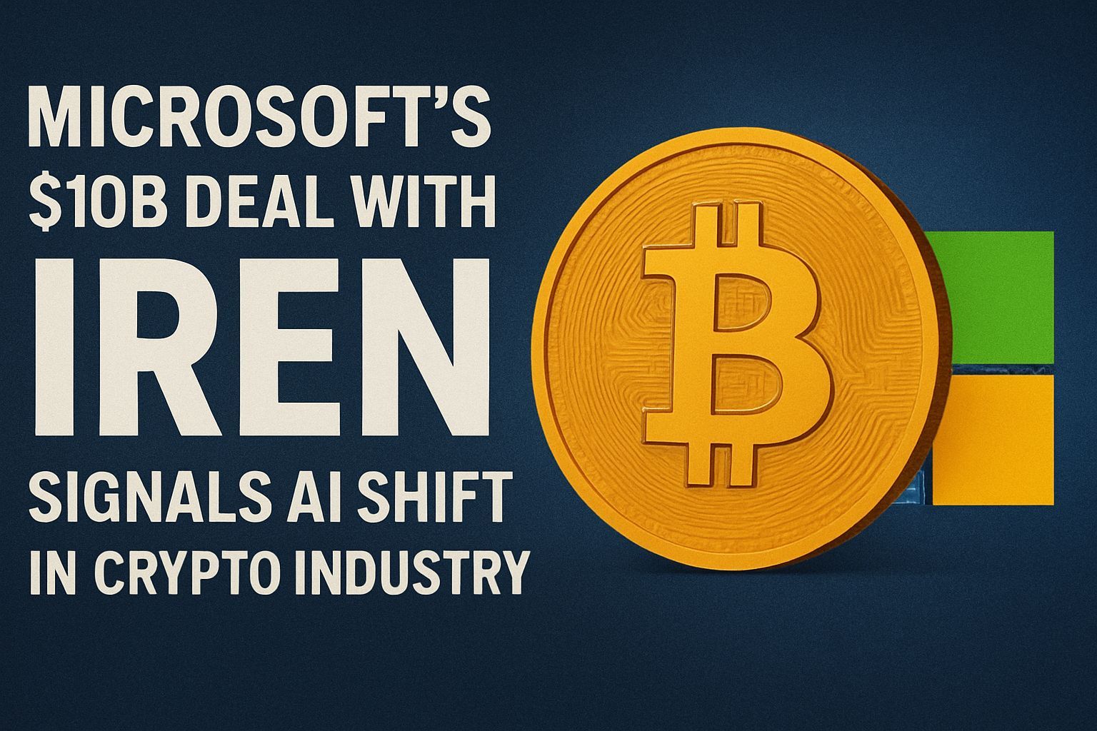 Microsoft’s $10B Deal With Bitcoin Miner IREN Signals AI Shift in Crypto Industry