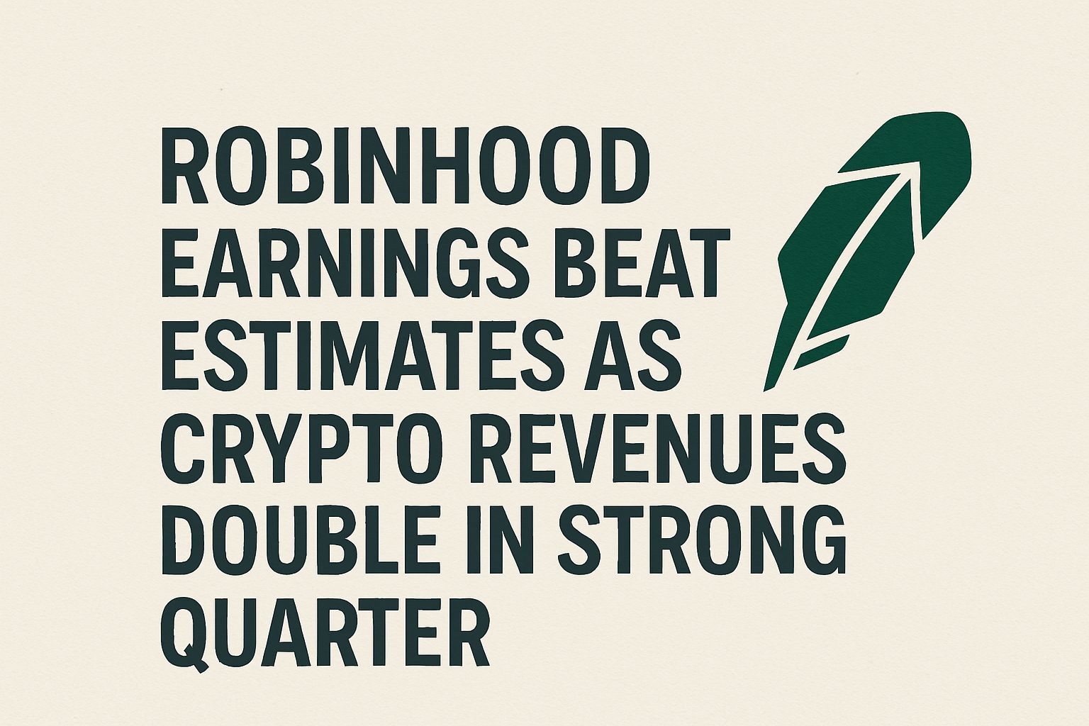 Robinhood earnings beat estimates as crypto revenues double in strong quarter