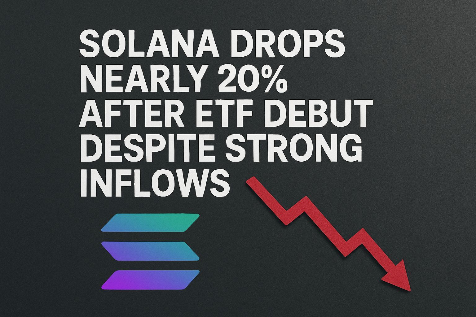 Solana Drops Nearly 20% After ETF Debut Despite Strong Inflows
