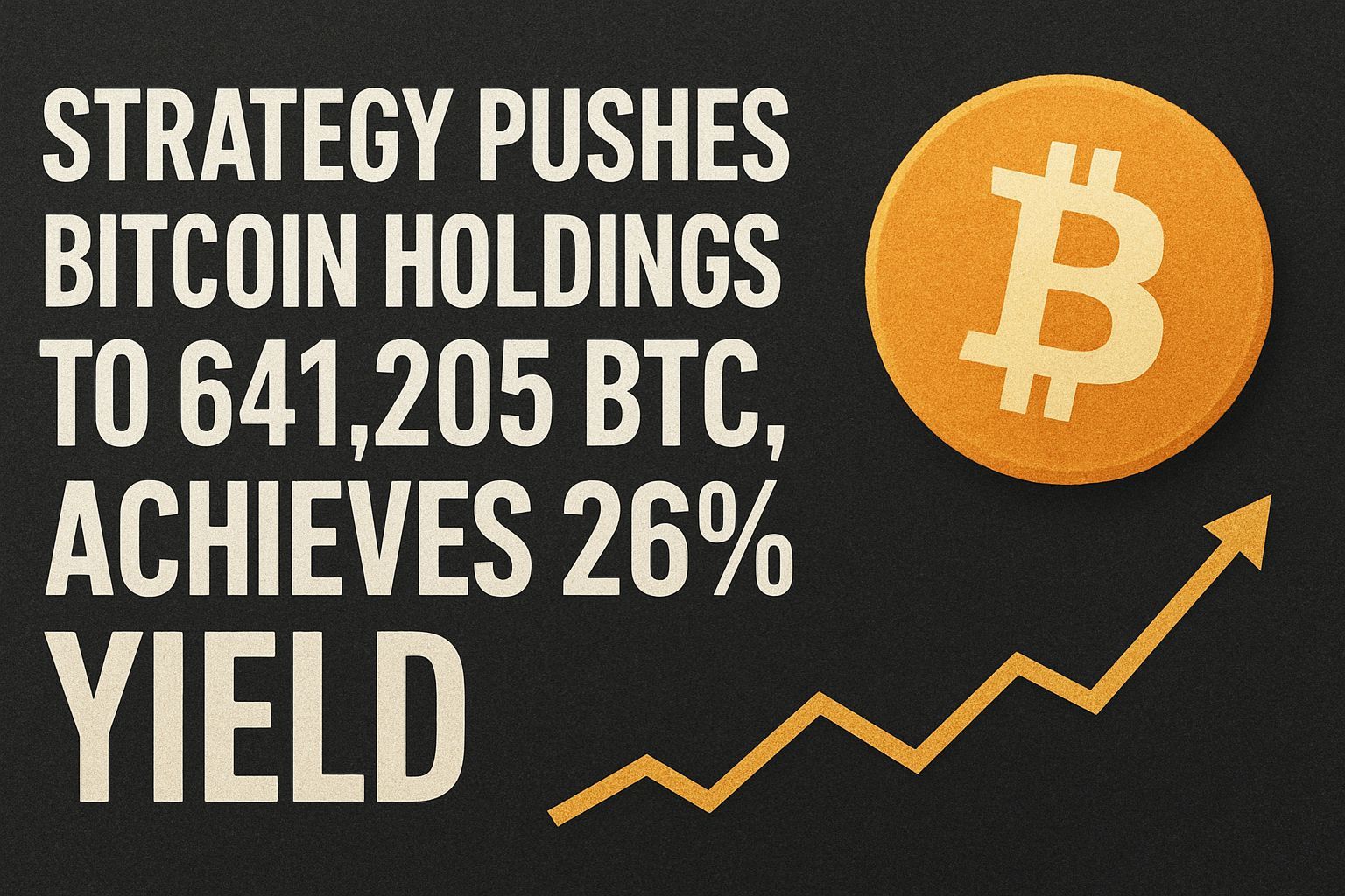 Strategy Pushes Bitcoin Holdings to 641,205 BTC, Achieves 26% Yield
