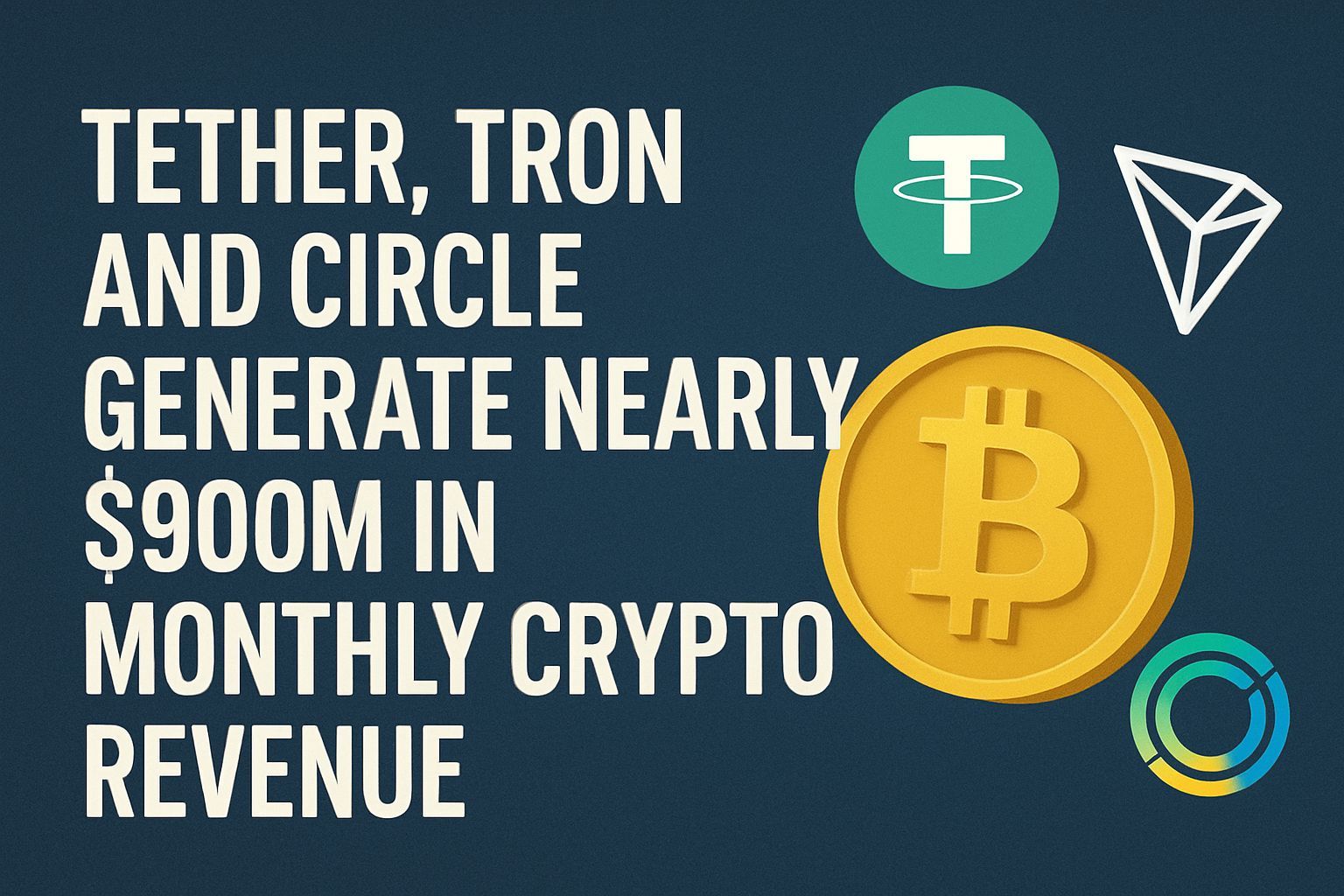 Tether, Tron, and Circle generate nearly $900M in monthly crypto revenue