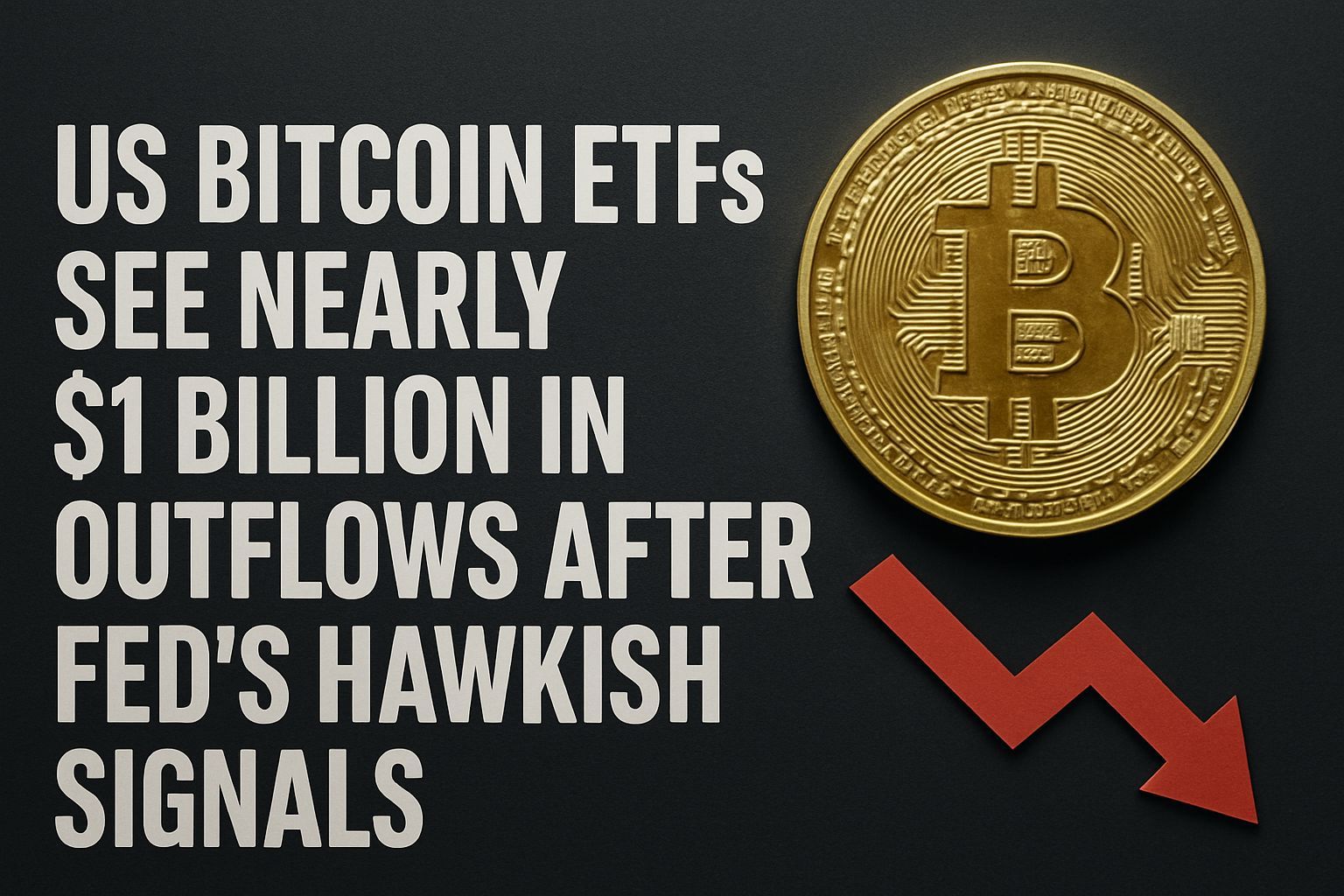 US Bitcoin ETFs See Nearly $1 Billion in Outflows After Fed’s Hawkish Signals